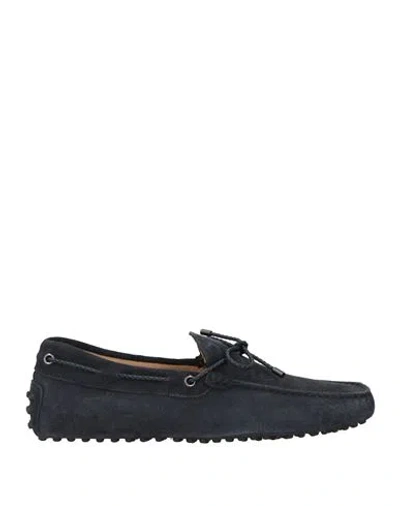 Tod's Man Loafers Midnight Blue Size 7.5 Soft Leather