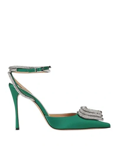 Mach&mach Mach & Mach Woman Pumps Emerald Green Size 11 Textile Fibers