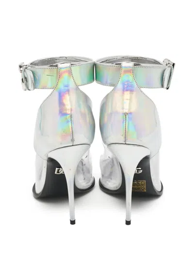 Pre-owned Dolce & Gabbana 110mm Pointed-toe Clear Ankle Boots