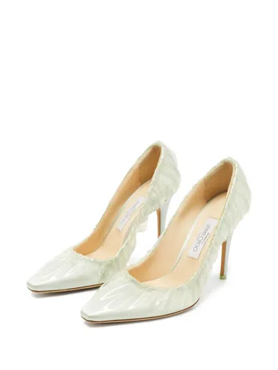 Pre-owned Jimmy Choo X Off-white 110mm Layered Pumps In Blue