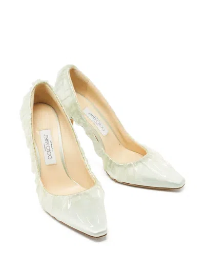 Pre-owned Jimmy Choo X Off-white 110mm Layered Pumps In Blue