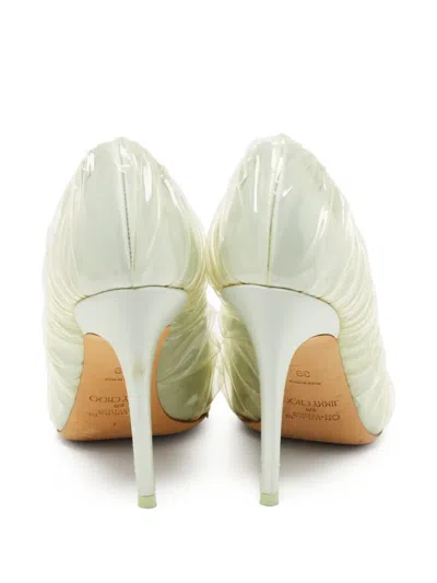 Pre-owned Jimmy Choo X Off-white 110mm Layered Pumps In Blue
