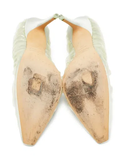 Pre-owned Jimmy Choo X Off-white 110mm Layered Pumps In Blue