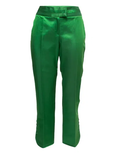 Pre-owned Dior Satin Button-fastening Trousers