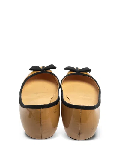 Pre-owned Christian Louboutin Balinodono Ballet Flats In Neutral