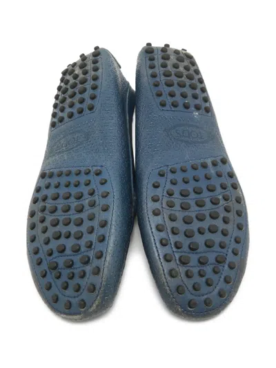 Pre-owned Tod's Vintage Perforated Loafers In Blue