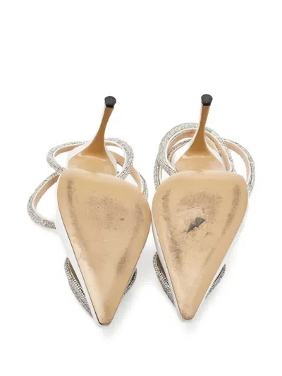 Pre-owned Mach&mach  110mm Crystal Heart Pumps