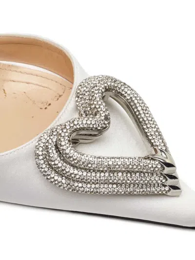 Pre-owned Mach&mach  110mm Crystal Heart Pumps