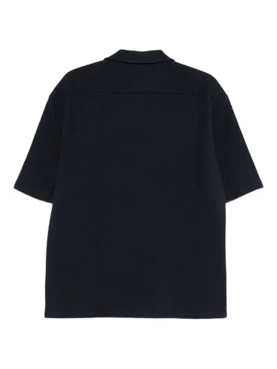 Hugo Boss Short-sleeve Revere Shirt In Black