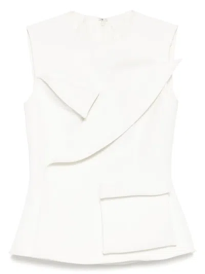 Isabel Sanchis Delila Top In White