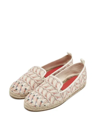 Pre-owned Fendi Printed Espadrilles In Neutral
