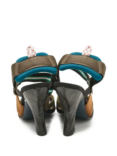 Pre-owned Fendi 110mm Colibri Pumps In Multi