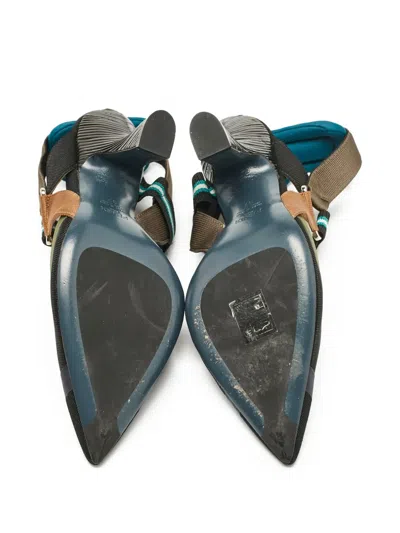 Pre-owned Fendi 110mm Colibri Pumps In Multi