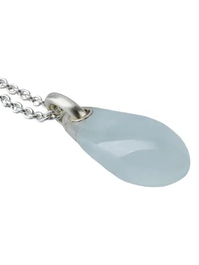 Parts Of Four Aquamarine Teardrop Necklace In Metallic