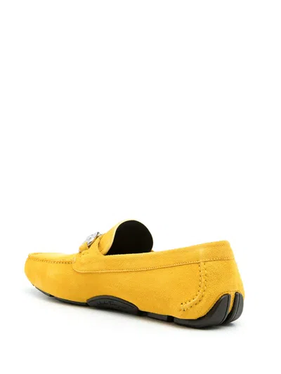 Ferragamo Gancini Driving Loafers In Orange