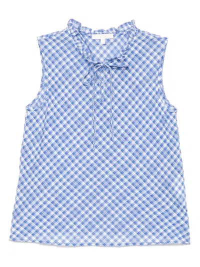 To B. By Agnès B. Checked Sleeveless Blouse