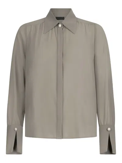 Liu •jo Shirt With Beads In Gray