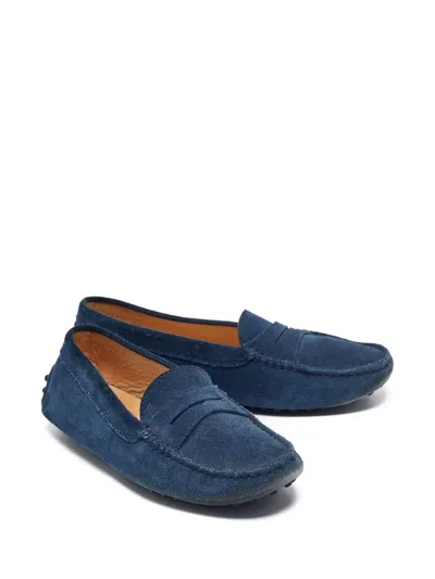 Pre-owned Tod's Vintage Gommino Suede Loafers In Blue