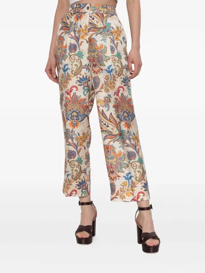 Etro Paisley-print Trousers In Multi