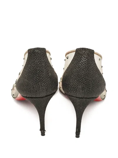 Pre-owned Christian Louboutin 70mm Follies Beaded Pumps