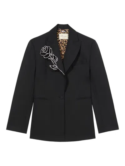 Blumarine Embroidered-rose Blazer