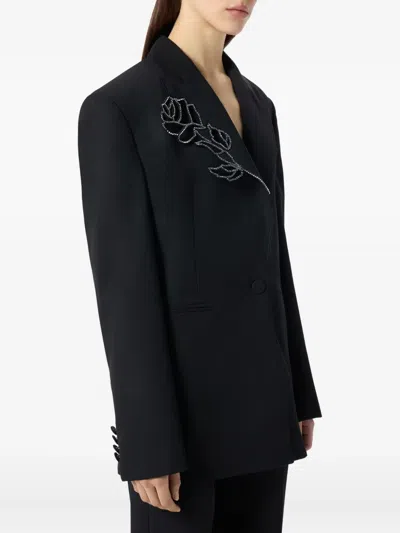 Blumarine Embroidered-rose Blazer