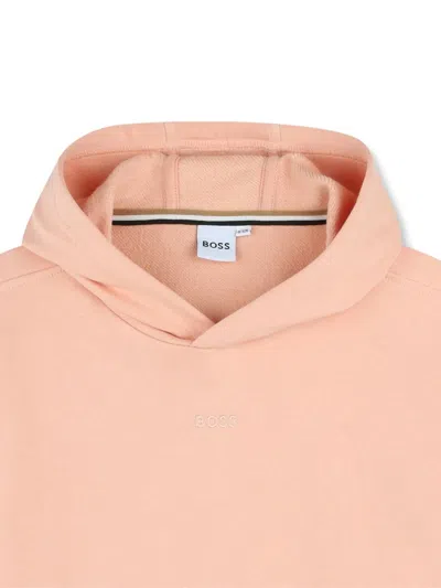 Bosswear Logo-detail Hoodie In Pink