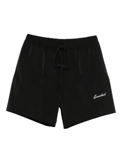 Essentials Logo-embroidered Drawstring Track Shorts