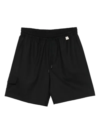 Rhun Drawstring-waist Track Shorts In Black