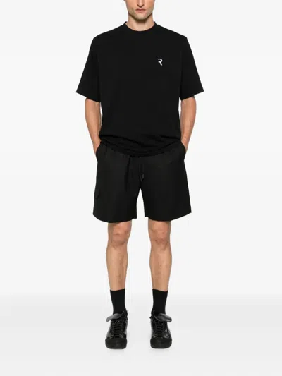 Rhun Drawstring-waist Track Shorts In Black