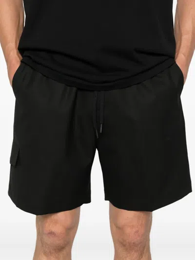 Rhun Drawstring-waist Track Shorts In Black