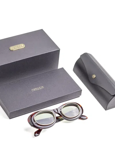 Matsuda Oval-frame Sunglasses In Brown