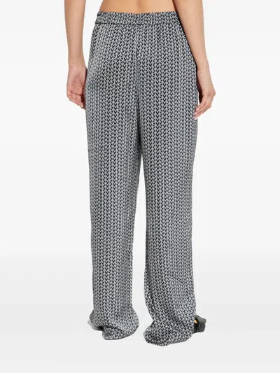 Michael Michael Kors Chevron-print Trousers In Gray