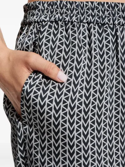 Michael Michael Kors Chevron-print Trousers In Gray