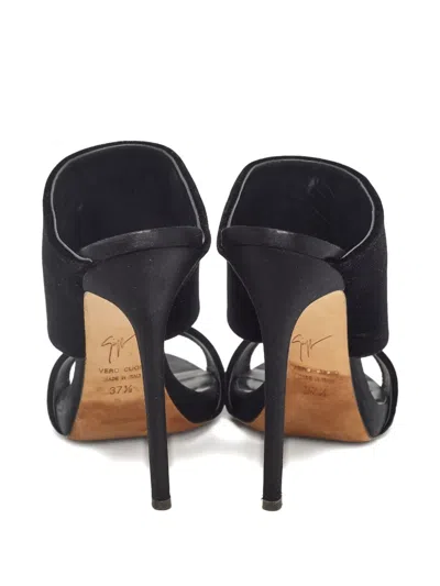 Pre-owned Giuseppe Zanotti Vintage 120mm  Andrea Double-strap Sandals In Black