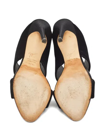 Pre-owned Giuseppe Zanotti Vintage 120mm  Andrea Double-strap Sandals In Black