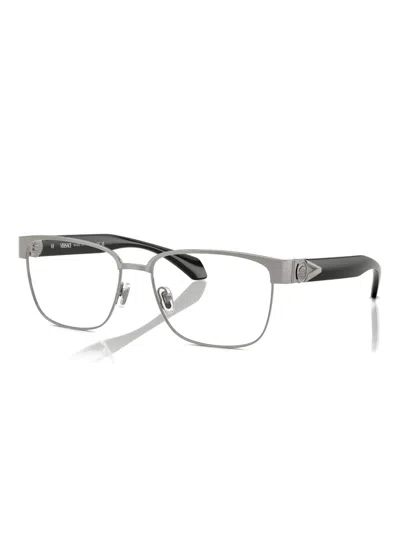 Versace Square-frame Glasses In Metallic