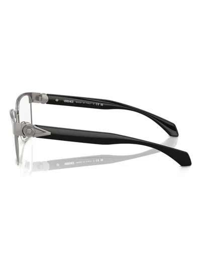 Versace Square-frame Glasses In Metallic