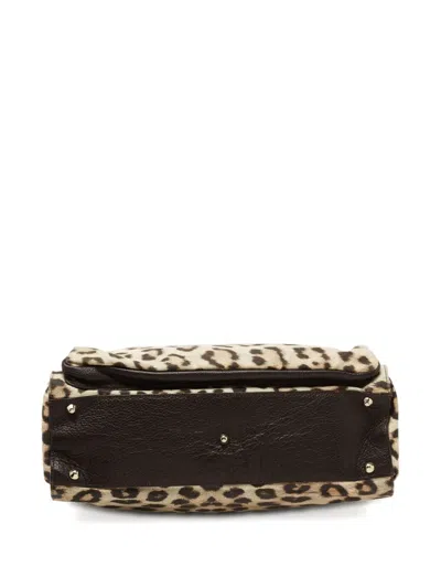 Pre-owned Roberto Cavalli Vintage  Leopard-print Tote Bag In Neutral