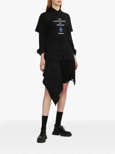Ader Error Asymmetric Floral-lace Mini Skirt