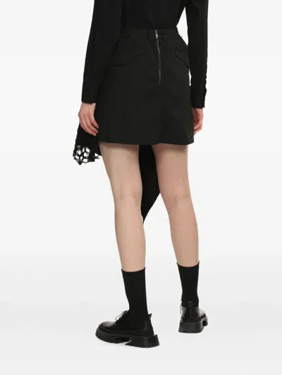 Ader Error Asymmetric Floral-lace Mini Skirt
