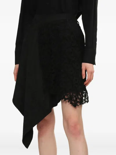 Ader Error Asymmetric Floral-lace Mini Skirt