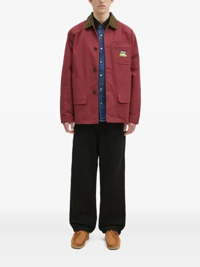 牛仔拼接格纹衬衫