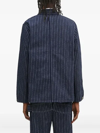 Human Made Pinstripe Denim Jacket In Blue