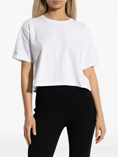 Michael Michael Kors Embroidered-logo T-shirt In White