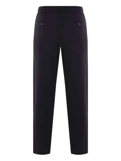 Giorgio Armani Pleated Elasticated-waist Trousers In Black
