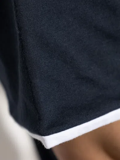Theory Contrasting-trim T-shirt In Blue