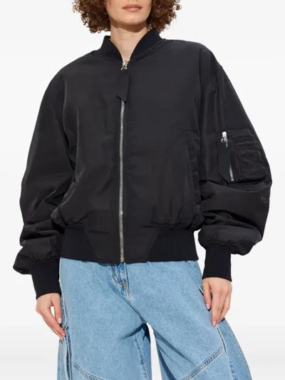 Attico Anja Bomber Jacket In Black