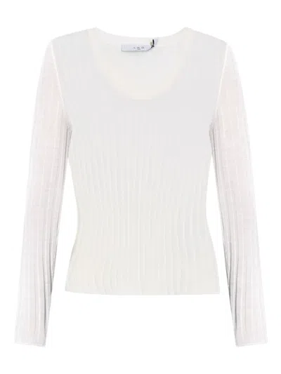 Iro Ribbed Wool Top In White
