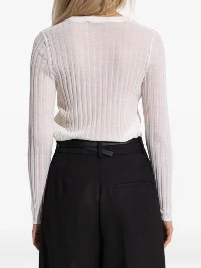 Iro Ribbed Wool Top In White